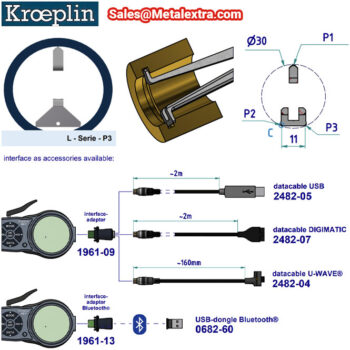 KROEPLIN Internal Digital Caliper L215P3 Series IP67 ⌀15mm - ⌀30mm - Image 4