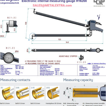 KROEPLIN Internal Measuring Gauge H16200 Series ⌀200mm - ⌀400mm - Image 3