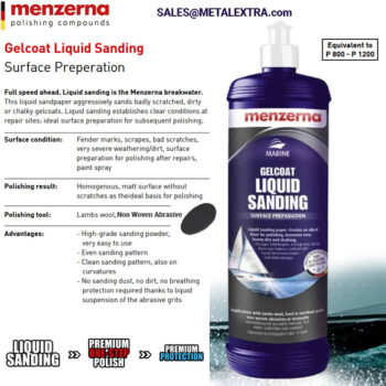 Alternative view of MENZERNA Marine Liquid Sanding Pre-Polisher gelcoat Surfaces for deep Scratches and Yellowing