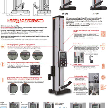 MITUTOYO Height Gauge 350mm QM w/o Air Floating, 518-240 - Image 3