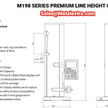 MOORE & WRIGHT Height Gauge 406mm, Trimos E1 Black Mask display MW198-40DPL - Image 2