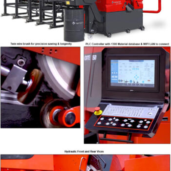 KARMETAL Automatic Circular Saw VORTEX 150 (Motor; 25 HP/19 kW, ~ 1.200 rpm, Saw; Ø460 x 2.7 mm - Ø460 x 3/5 mm) Range; Ø18mm - ≤Ø153 mm - Image 15