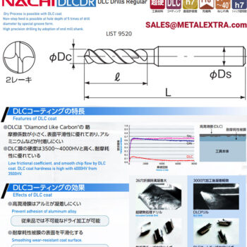 Alternative view of NACHI DLC Drills Regular DLCDR ø2mm - ø12mm LIST 9520