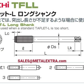 Alternative view of NACHI Forming Tap TAFLET-L Long Shank TFLL for Aluminum, Magnesium, Nonferrous, M3 - M10 LIST6970