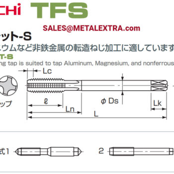 NACHI Forming Tap TAFLET-S TFS for Nonferrous Metal M1 - M6 LIST6952 - Image 2