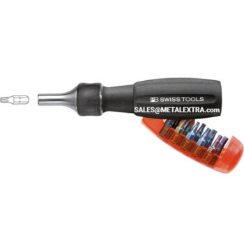 Alternative view of PB SWISS TOOLS Bit Holder ø6mm Insider Pro Ratchet PB 6510 R-30 with bit magazine and 10 PrecisionBits C6 676665