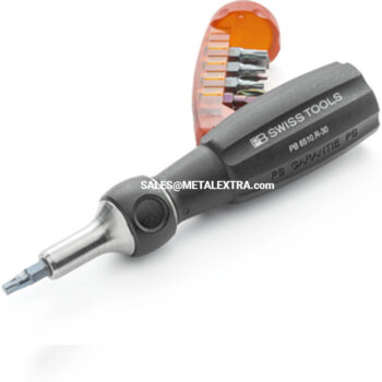 PB SWISS TOOLS Bit Holder ø6mm Insider Pro Ratchet PB 6510 R-30 with bit magazine and 10 PrecisionBits C6 676665 - Image 5