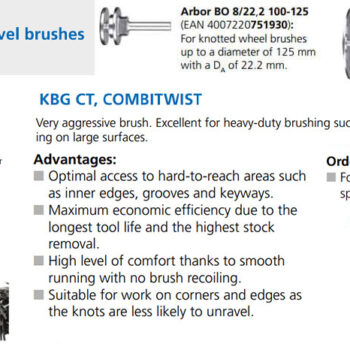 PFERD Threaded Bevel 30° Brushes Knotted Combitwist Stainless Steel INOX Wire 4007220 - Image 6