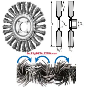 Alternative view of PFERD Wheel Brush Knotted RBG Combitwist Stainless Steel Wire 0.35mm 11512/22,2 X-LOCK 4007220 593400