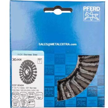 PFERD Wheel Brush Knotted RBG Stainless Steel Wire 0.50 mm 12512/X-LOCK 4007220 118771 - Image 4