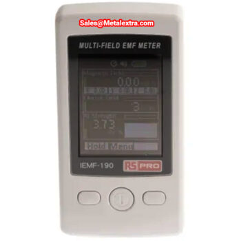 Alternative view of RS PRO Gauss Meter 124-0939 (Resolution; 0.01 μT/0.01 mG) USB Mini-B, high frequency (RF) Range; 50 MHz - 3.5 GHz,  low frequency (EMF); 50-60 Hz