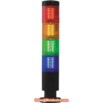 RS PRO Signal Tower 220-5037 (4 Lights; Red/Green/Amber/Blue) IP 65, voltage 24 Vac/dc, Diameter; 36mm