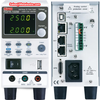 Alternative view of RS PRO Bench Power Supply RSFR-100 Series (Programmable DC Power Supply 100W) 3 Output, Range: 0∼50V/ 0∼10A