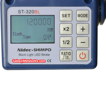 SHIMPO Stroboscope Black Light ST-320BL (Rechargeable, Backlit LCD) 60 to 120,000 FPM; 1-2000 Hz - Image 3