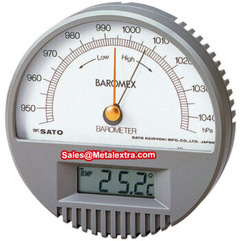 SK SATO Baromex Barometer with Digital Thermometer 7612-00 (Res; 1 hPa / 1°C, Accuracy; ±1 hPa) Range: 945 ~ 1045 hPa