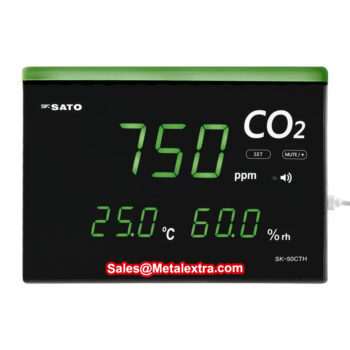 SK SATO CO2 Monitor SK-50CTH Rechargeable (Type-C, Air Humidity: 10.0 to 95.0%rh) Range; 200 to 5000 ppm