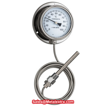 Alternative view of SK SATO Dial Thermometer for Wall Mount LB-100S (Remote Sensing ⌀100mm) Range; 0°C~ 100°C