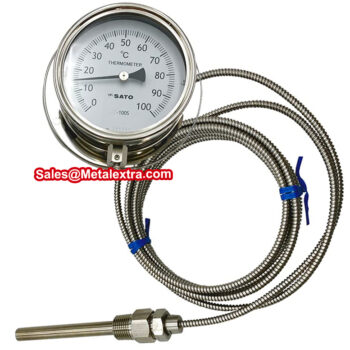 SK SATO Dial Thermometer for Wall Mount LB-100S (Remote Sensing ⌀100mm) Range; 0°C~ 100°C