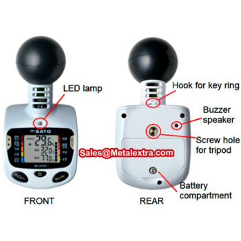 SK SATO Mobile Heat Stress Monitor SK-181GT (JIS B 7922:2023 Class 2, ISO 7243, Humidity; 0~95%RH) Range; 0.0°C~50°C - Image 3