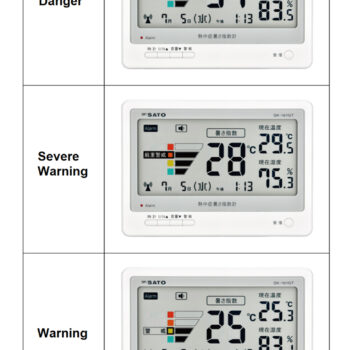 SK SATO Indoor Wet Bulb Globe Temperature Monitor SK-161GT (Humidity; 0~95%RH) Range; 0.0°C~50°C - Image 5