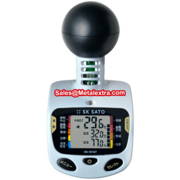 SK SATO Mobile Heat Stress Monitor SK-181GT (JIS B 7922:2023 Class 2, ISO 7243, Humidity; 0~95%RH) Range; 0.0°C~50°C