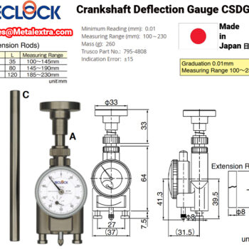 TECLOCK Crankshaft Deflection Gauge CSDG-A (Resolution 0.01mm) Accuracy 15μm, Range: Ø100mm～Ø230mm - Image 2