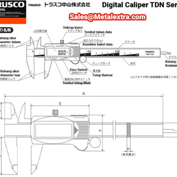 Alternative view of TRUSCO Caliper, DIN 862, TDN-300, 300mm