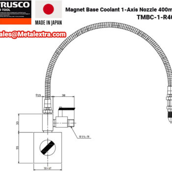 Alternative view of TRUSCO Coolant 1 Hose 400mm,Magnet Base, TMBC-1-R400