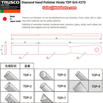 TRUSCO Diamond Hand Polisher Hirata TDP Grit #270 - Image 7
