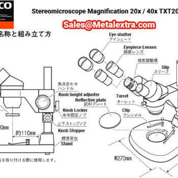 TRUSCO Stereo Microscope TXT2040 Optical Magnification (20× to 40×) - Image 3