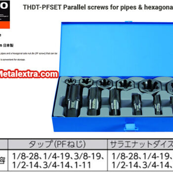 Alternative view of TRUSCO Metric Pipe Tap, hexagonal Nut Dies PF screw set THDT-PFSET