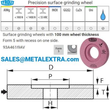 TYROLIT Precision surface grinding wheel A46 ⌀500 mm 590694 - Image 3