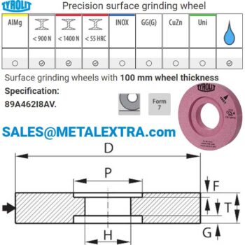 TYROLIT Precision surface grinding wheel A46 ⌀400 mm 590692 - Image 3