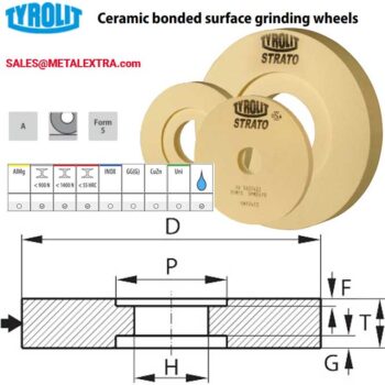 TYROLIT Strato Precision Rough Surface Grinding Wheel A ⌀400mm FORM 5 590640 - Image 3