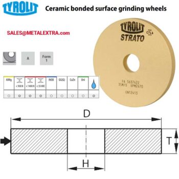 TYROLIT Strato Precision Rough Surface Grinding Wheel A ⌀400mm FORM 1 590620 - Image 3