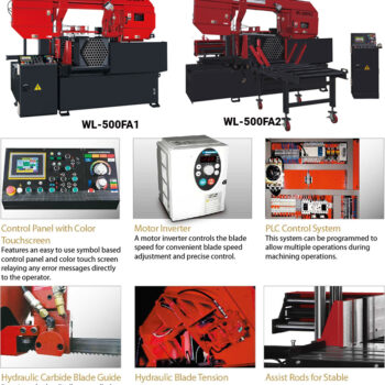 WAYTRAIN Bundle Bandsaw WL-500FA1 (Blade motor; 7.5 HP, 5.6 kW) Cutting 90°; 500 x 600 mm - Image 4