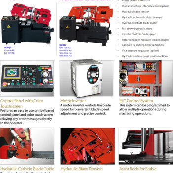 WAYTRAIN Auto Bandsaw WH-6056HA (Blade motor; 10 HP, 7.5kW) Cutting 90°; 560 x 600 mm, Bundle 230 ~ 400 x 120 ~ 270 mm - Image 14