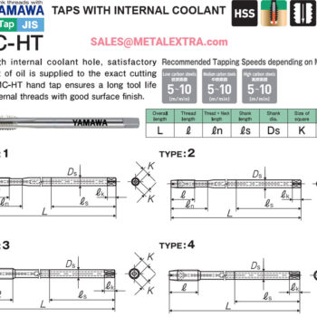 Alternative view of YAMAWA Hand Tap WITH Coolant, JIS Metric, HSS, MC-HT, M6 - M30