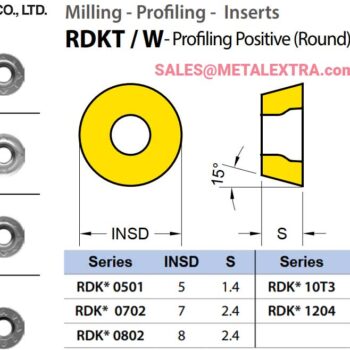 Alternative view of YG-1 Round Milling Positive RDKT-TR Profiling Insert for Hardened Steel