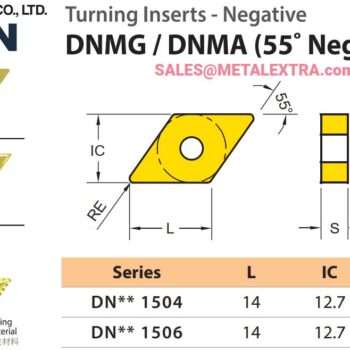 Alternative view of YG-1 Turning Insert Negative (55˚ ISO) DNMG-UF for Finishing