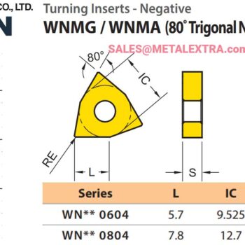 Alternative view of YG-1 Turning Insert Negative (80˚ ISO) WNMG-UL Semi Finishing Chipbreaker for interrupted Stainless Steel