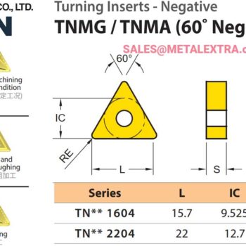 Alternative view of YG-1 Turning Insert Negative (ISO) TNMG-UC Medium Finishing Chipbreaker for Steel, Stainless Steel & Cast Iron