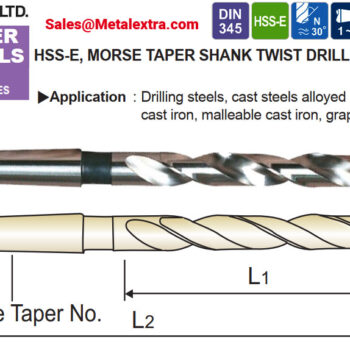 Alternative view of YG-1 Twist Drill, Morse Taper, DIN 345, HSS-E, DL205 ø13mm - ø30mm